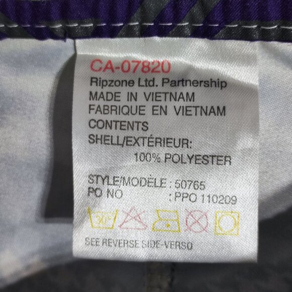 RipZone board shorts men's size 28 purple white grey abstract summer swim wear - Picture 8 of 13